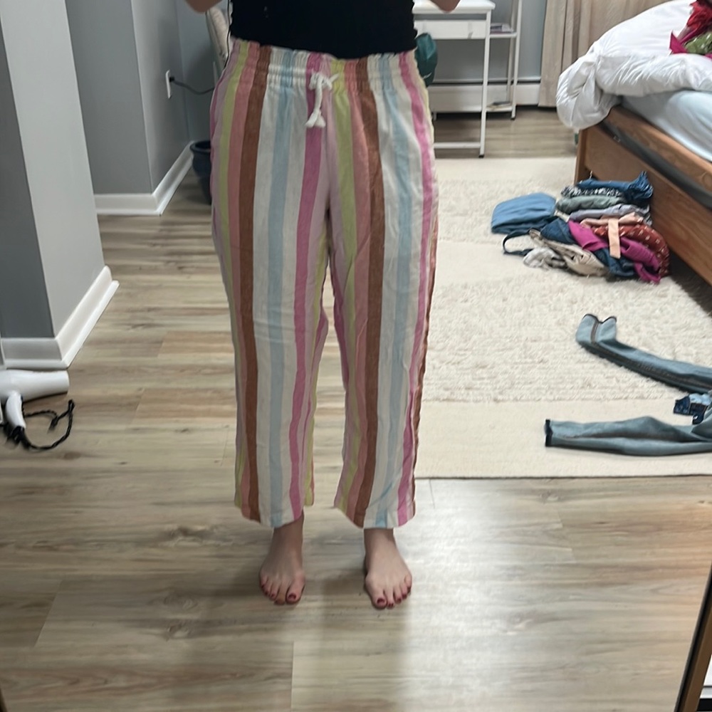 Cropped striped pants